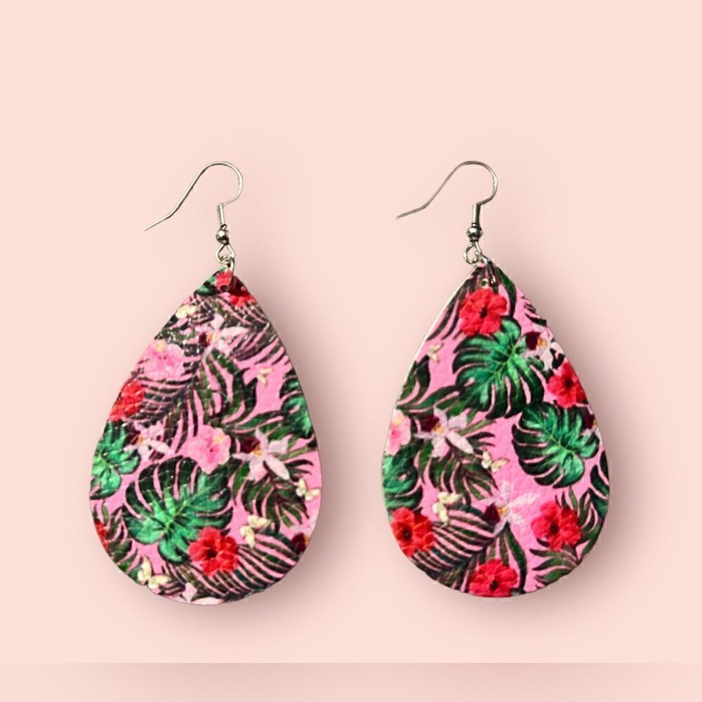 3/ $15 Brand New Faux Leather Earrings